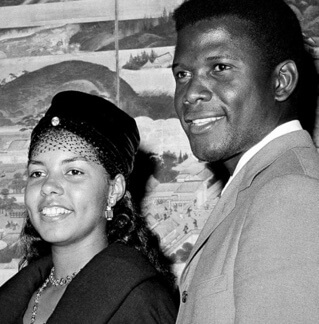 Juanita Hardy's with ex-husband Sidney Poitier